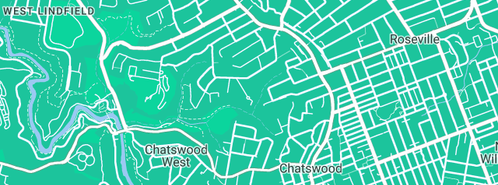 Map showing the location of Bear Plumbing in Roseville, NSW 2069
