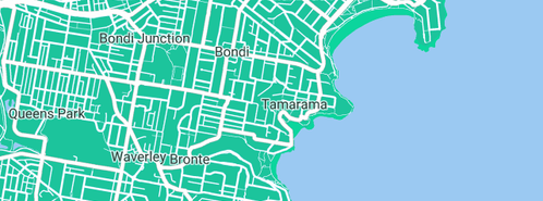 Map showing the location of Vision Hot Water in Tamarama, NSW 2026