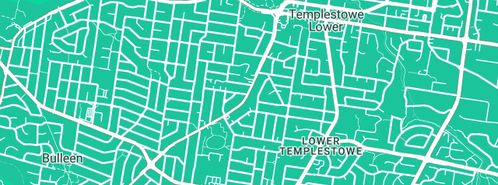 Map showing the location of Andrewartha Plumbing Contractors in Templestowe Lower, VIC 3107