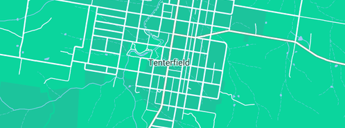 Map showing the location of Craig's Caravan Park in Tenterfield, NSW 2372