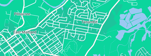 Map showing the location of Wilfull Plumbing Pty Ltd in Tenambit, NSW 2323