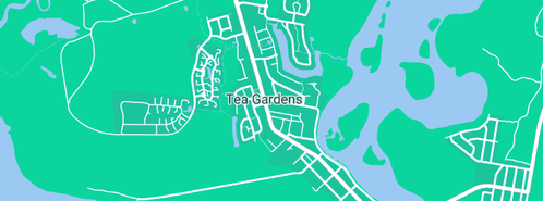 Map showing the location of Brown Plumbing Pty Ltd in Tea Gardens, NSW 2324