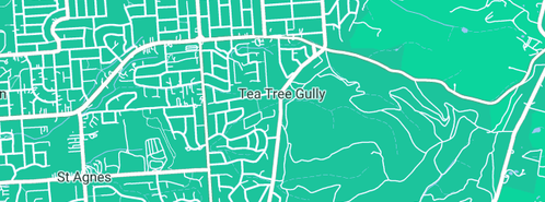 Map showing the location of Zone Plumbing Maintenance in Tea Tree Gully, SA 5091