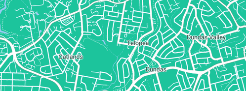 Map showing the location of Twisted Cistern Plumbing Pty Ltd in Telopea, NSW 2117