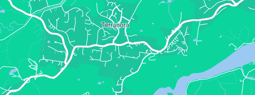 Map showing the location of B. A. Carter in Terranora, NSW 2486