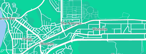 Map showing the location of Karen Brown Gallery in The Narrows, NT 820