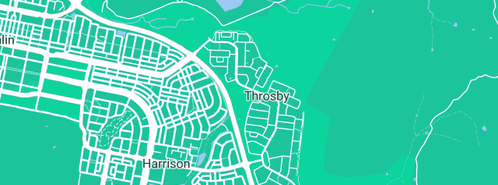 Map showing the location of Red Truck Plumbing in Throsby, ACT 2914