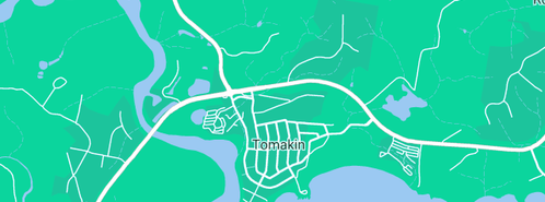 Map showing the location of Hughes Plumbing and Excavation Batemans Bay in Tomakin, NSW 2537