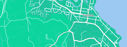 Map showing the location of Roundhouse Plumbing Services in Toronto, NSW 2283