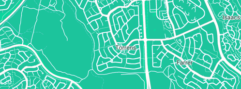 Map showing the location of Braido's Plumbing & Gas Fitting in Torrens, ACT 2607