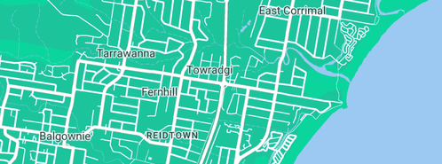 Map showing the location of Allan Don in Towradgi, NSW 2518