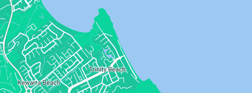 Map showing the location of Langley Jeff Plumbing Contractor in Trinity Beach, QLD 4879