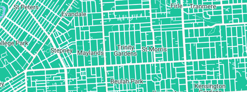 Map showing the location of Innovations in Construction in Trinity Gardens, SA 5068