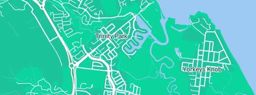 Map showing the location of Custys Plumbing Services in Trinity Park, QLD 4879