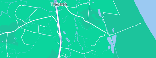 Map showing the location of Bomford J & S in Tyagarah, NSW 2481