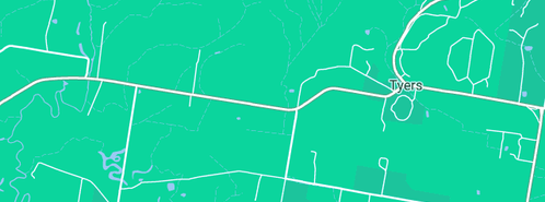 Map showing the location of Tyers Water Pump Service in Tyers, VIC 3844