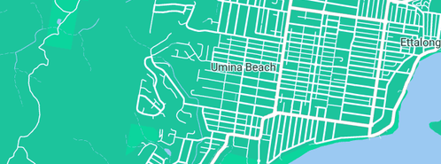 Map showing the location of Plumber Central Coast in Umina Beach, NSW 2257