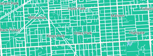 Map showing the location of Whelan Plumbing Services in Unley Park, SA 5061