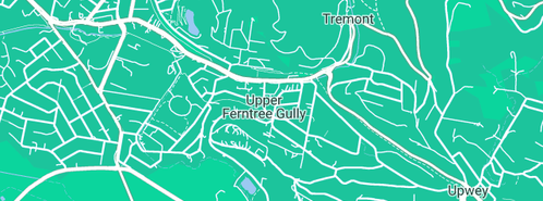 Map showing the location of Sanders Plumbing in Upper Ferntree Gully, VIC 3156