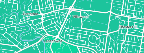 Map showing the location of ES Backflow Pty Ltd in Villawood, NSW 2163