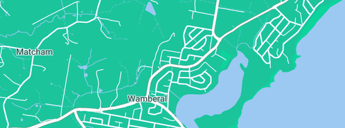 Map showing the location of Terrigal Beach Plumbing in Wamberal, NSW 2260