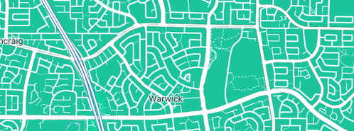 Map showing the location of Warwick Plumbing Service in Warwick, WA 6024