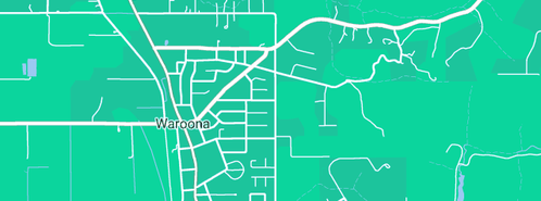 Map showing the location of Fielder J. & H. Plumbing Contractors in Waroona, WA 6215