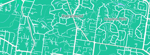 Map showing the location of Brian's Plumbing Service in Warranwood, VIC 3134