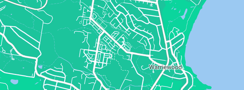 Map showing the location of Cheapa Hot Water Sydney : Emergency Repair & Installation Service for Electric , Gas & Solar hot water in Warriewood, NSW 2102