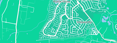 Map showing the location of A.J. Green Plumbing in Wattle Grove, NSW 2173