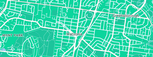 Map showing the location of Rodney Hodgson Plumbing & Building Maintenance in Watsonia, VIC 3087