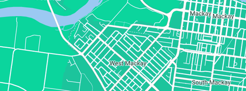 Map showing the location of Mackay Plumbing Industries in West Mackay, QLD 4740