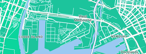 Map showing the location of Mitchell Water Australia in West Melbourne, VIC 3003