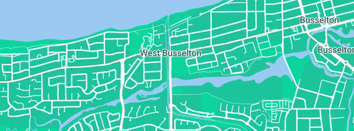 Map showing the location of Core Plumbing Services in West Busselton, WA 6280