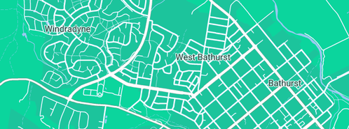 Map showing the location of Plumbcall - Bathurst in West Bathurst, NSW 2795