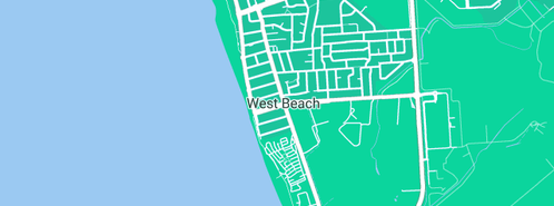 Map showing the location of Harvey's Plumbing Service in West Beach, SA 5024