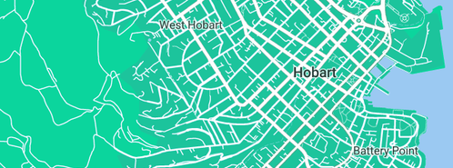 Map showing the location of Petterd's Plumbing Pty Ltd in West Hobart, TAS 7000