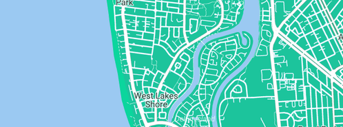 Map showing the location of Lake Plumbing & Gas Services in West Lakes Shore, SA 5020