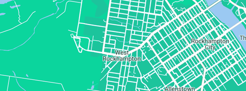 Map showing the location of 24HR Plumb Solutions - Rockhampton in West Rockhampton, QLD 4700