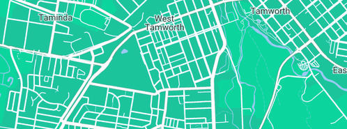Map showing the location of Plumbing Maintenance Tamworth in West Tamworth, NSW 2340