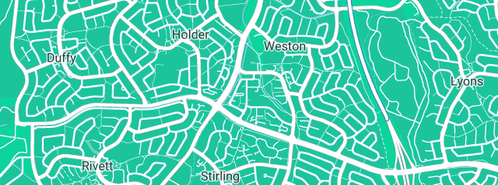 Map showing the location of Patton Plumbing Services in Weston Creek, ACT 2611