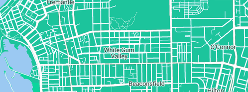 Map showing the location of Port City Plumbing & Gas in White Gum Valley, WA 6162