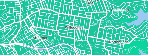 Map showing the location of Piper's Plumbing Pty Limited in Willoughby, NSW 2068