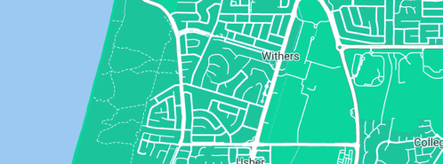 Map showing the location of Fathers Plumbing & Gas in Withers, WA 6230