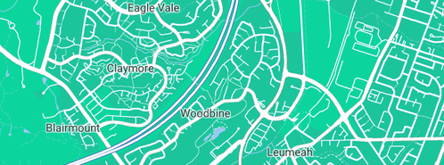 Map showing the location of ASB Plumbing Services in Woodbine, NSW 2560