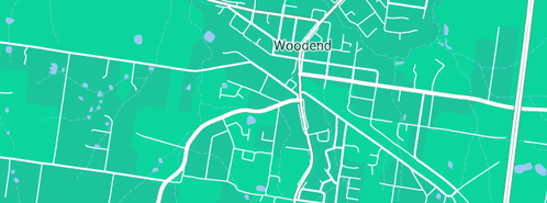 Map showing the location of Adams Plumbing n that in Woodend, VIC 3442