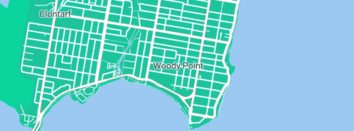 Map showing the location of White Jeff in Woody Point, QLD 4019