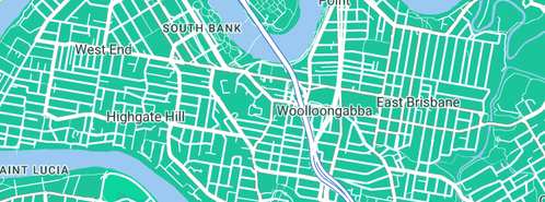 Map showing the location of Nicoll Industries Pty Ltd in Woolloongabba, QLD 4102