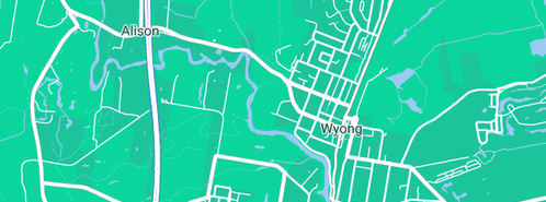 Map showing the location of Drainwise in Wyong, NSW 2259