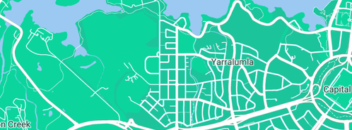 Map showing the location of Aywon Plumbing Services in Yarralumla, ACT 2600